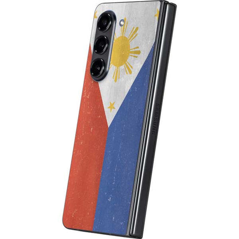 Philippines Flag Distressed Galaxy Z Fold5 5G Skin